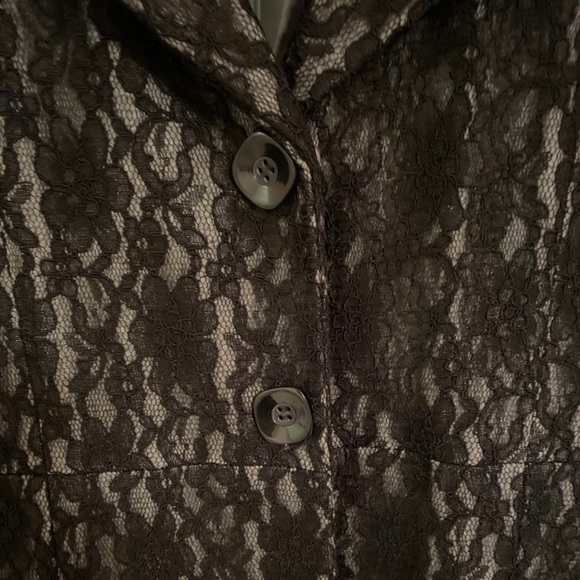 Black Lace Coat Handmade - Picture 3 of 5